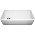 Whitehaus Fireclay Duet Series Reversible Sink W/ Smooth Front Apron, Wht WH3618-WHITE
